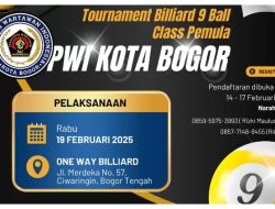 PWI Kota Bogor Siapkan Turnamen Billiar, Hadiah Jutaan Rupiah untuk Pemenang