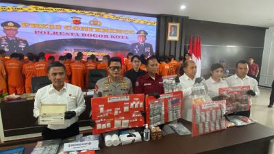 Polresta Bogor Amankan 56 Tersangka Narkoba, 5 Home Industri Diungkap